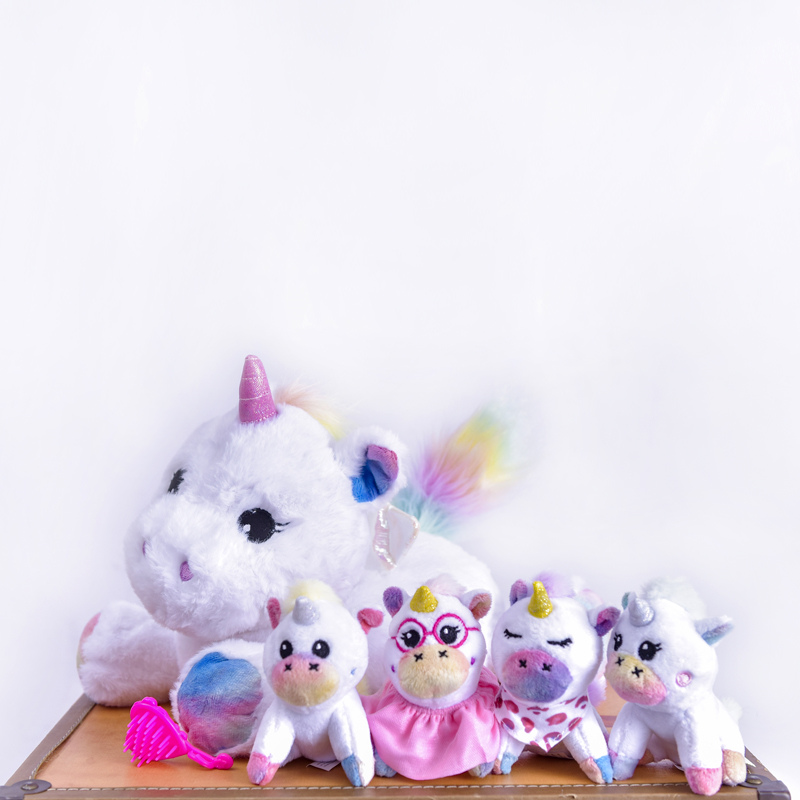 Mother son unicorn plush toy