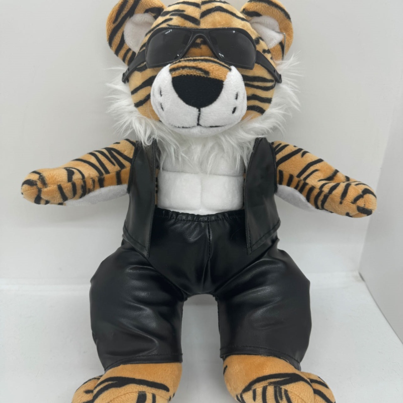 Rider wild tiger animal plush stuffed toy