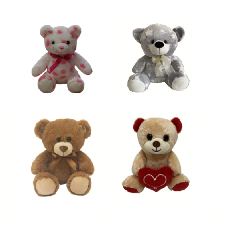 OEM Wholesale Long PV Fur Plush Teddy Bear Toy with Bowtie for Children