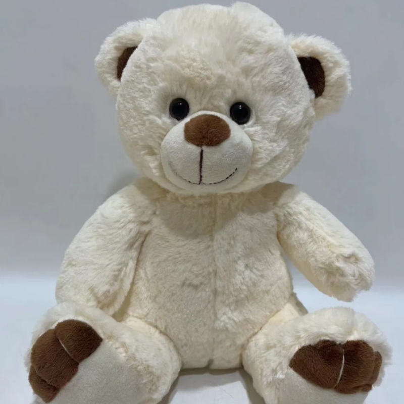 Soft plush beige teddy bear toy